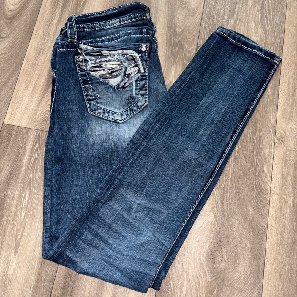 Miss Me Dark Blue Skinny Jeans